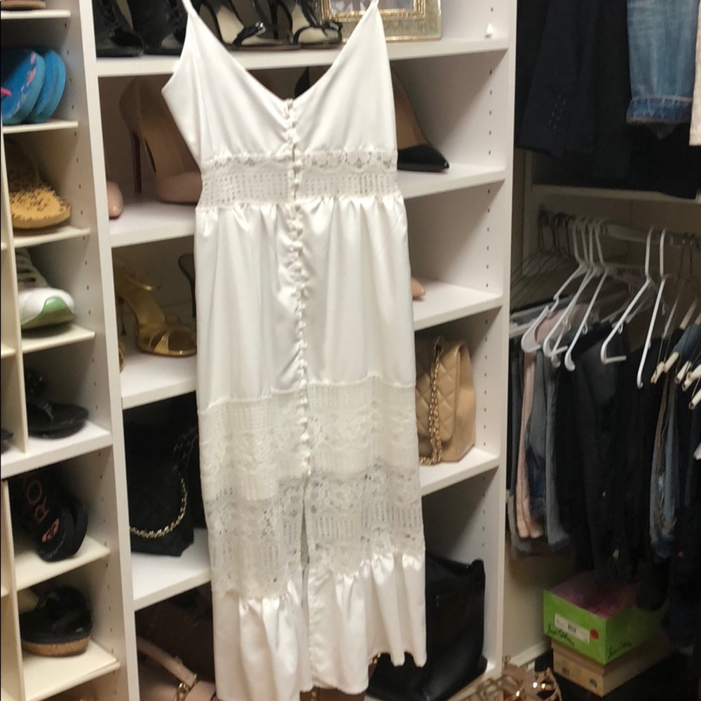 Sexy white beach dress